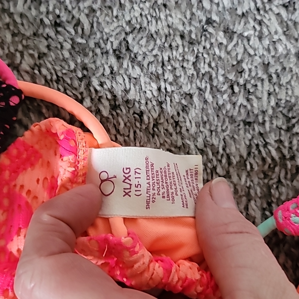 3x STUNNING OP CROCHET CHEVRON NEON STRING BIKINIS - Picture 6 of 14